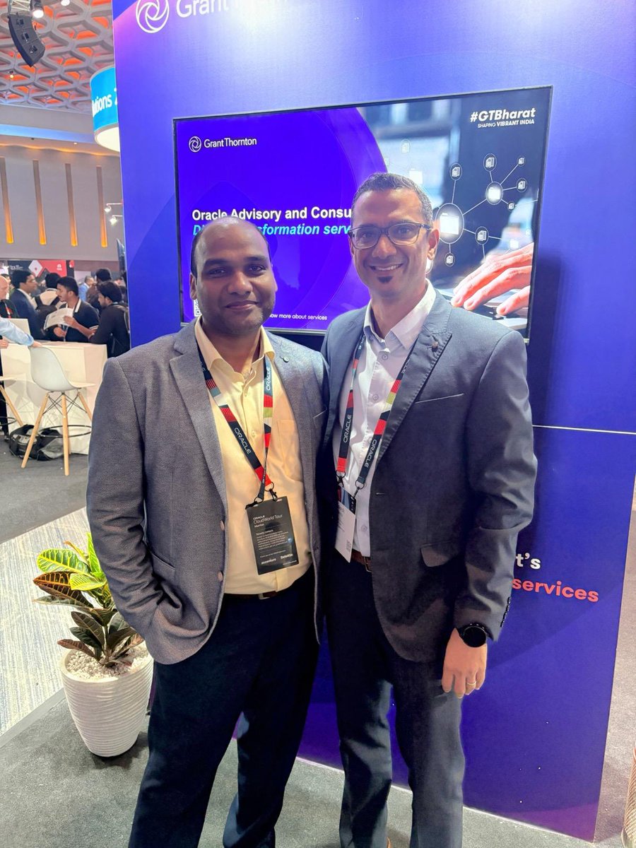 GrantThorntonIN's tweet image. We partnered with @Oracle for Oracle CloudWorld Tour 2025, which took place at the Jio World Convention Centre in Mumbai. The conference brought together industry experts to explore latest cloud and #AI innovations.

Learn more about our #Oracleservices: brnw.ch/21wQdNT
