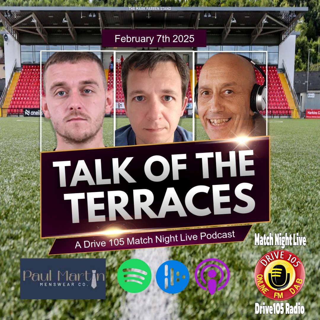 Drive105MNL (@drive105mnl) on Twitter photo Talk of The Terraces – Your #DerryCityFC season preview.
Hosts <a href="/DeeCurran1/">Dee Curran</a>, <a href="/MikhailKennedy/">Mikhail Kennedy</a> & Eddie Seydak break down new signings, tactics, title hopes & more. Can the Candystripes challenge for glory? Tune in for expert analysis & fan insight! 🔴⚪
audioboom.com/posts/8650340-… Talk of The Terraces – Your #DerryCityFC season preview.
Hosts <a href="/DeeCurran1/">Dee Curran</a>, <a href="/MikhailKennedy/">Mikhail Kennedy</a> & Eddie Seydak break down new signings, tactics, title hopes & more. Can the Candystripes challenge for glory? Tune in for expert analysis & fan insight! 🔴⚪
audioboom.com/posts/8650340-…