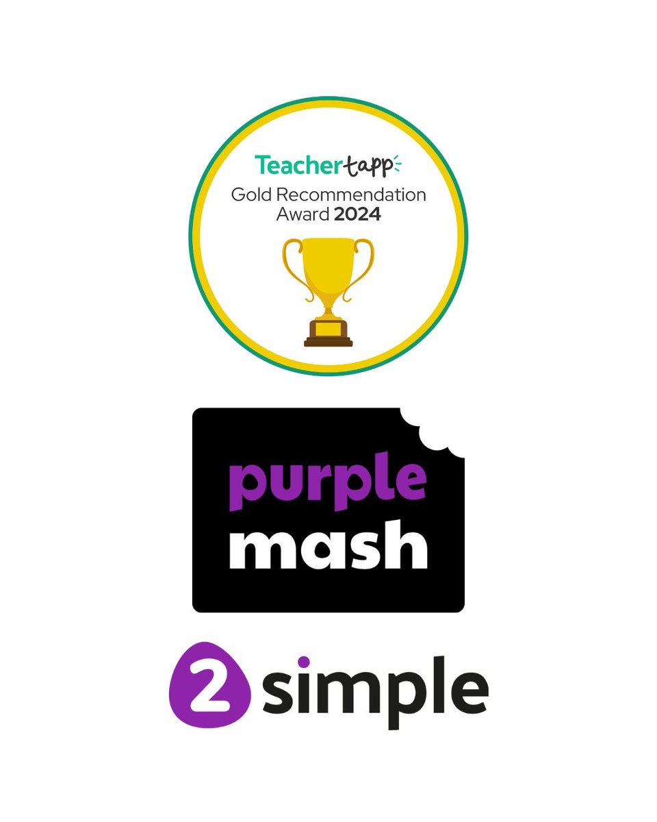 Teacher Tapp's 2024 Brand Tracker Report has recognised both Purple Mash and 2Simple as a wider company, with a Gold Recommendation Award 🏆🏆 That means at least 90% of our users recommend us 💜

Thank-you to all of our users!