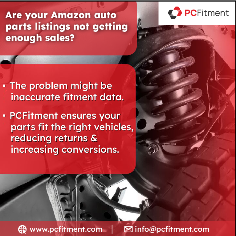 PC_Fitment's tweet photo. Perfect Fitment for Your Auto Partsππ§
β
PCFitment ensures your auto parts match the right vehicles, reducing return rates and boosting conversions.
π‘ Get your listings right and watch your sales grow!
#PCFitment #AutoPartsFitment #AmazonSales #ReduceReturns #EcommerceGrowth https://t.co/LVlSxXFotD