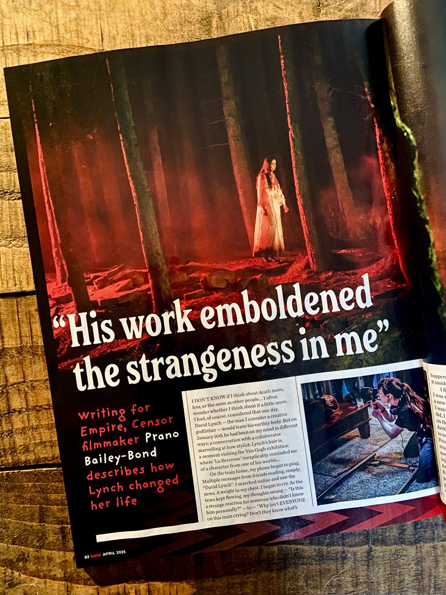 Honoured to have been invited to write for <a href="/empiremagazine/">Empire</a> on what David Lynch meant to me. It was very moving to write. And proud to be included alongside Nicholas Cage, Dexter Fletcher and others who worked with Lynch in this beautiful 12-page spread in Empire’s new issue ❤️