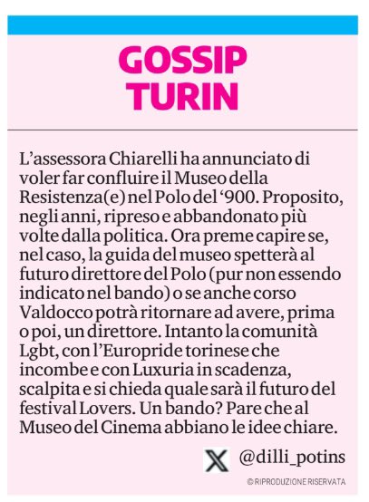 via un bando pronto un altro? chi lo sa?  #poltronecercasi 
#gossipturin in edicola su <a href="/LaStampa/">La Stampa</a> <a href="/TorinoSette/">Torino Sette</a>