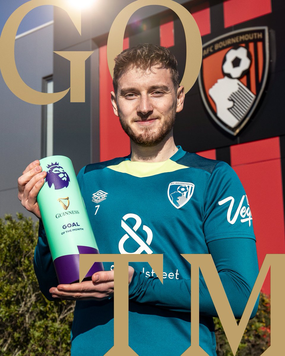 That's a hat-trick 🎩

Our third <a href="/premierleague/">Premier League</a> award goes to <a href="/DRBrooks15/">David Brooks</a> 🔥

His stunning goal against Everton is the #PL Goal of the Month 👏