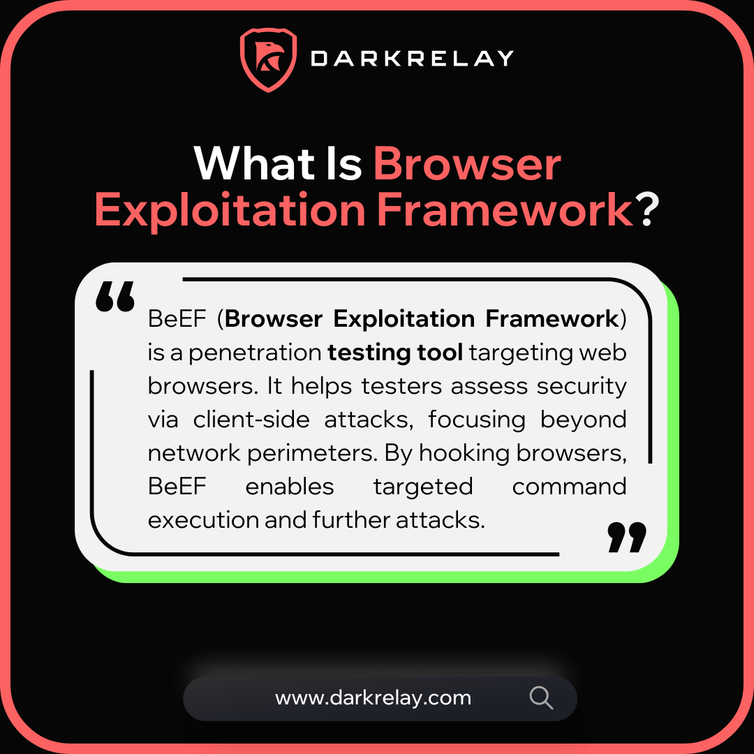 darkrelaylabs's tweet image. 🌐 Browser Exploitation Framework: Hacking the Web! 🌐
🕵♂ Want to understand how web attacks work? 👉 darkrelay.com/courses/attack…
#WebExploitation #ThreatDetection #ApplicationSecurity #InfoSec #StaySecure #CyberAwareness #InfoNews