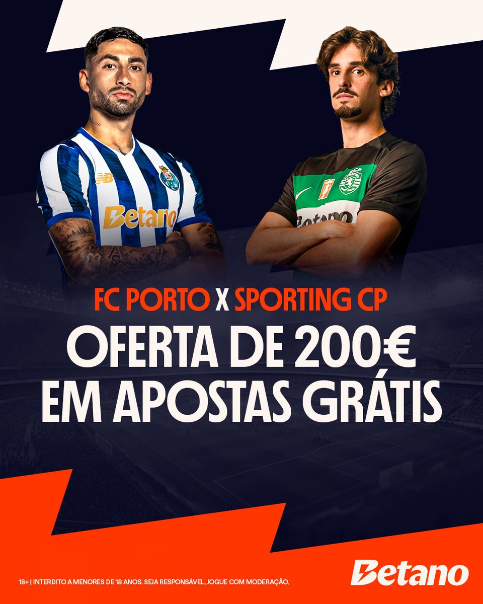 CLÁSSICO BETANO e HÁ PRÉMIO GARANTIDO! 🚨

Vamos oferecer 20 free bets de 10€! ✅

Para participares, é simples:

👉 Seguir a <a href="/Betano_PT/">Betano Portugal 🔞</a>
👉 Dar RT e Like
👉 Comenta #ClassicoBetano

Vencedores anunciados a 10/02.