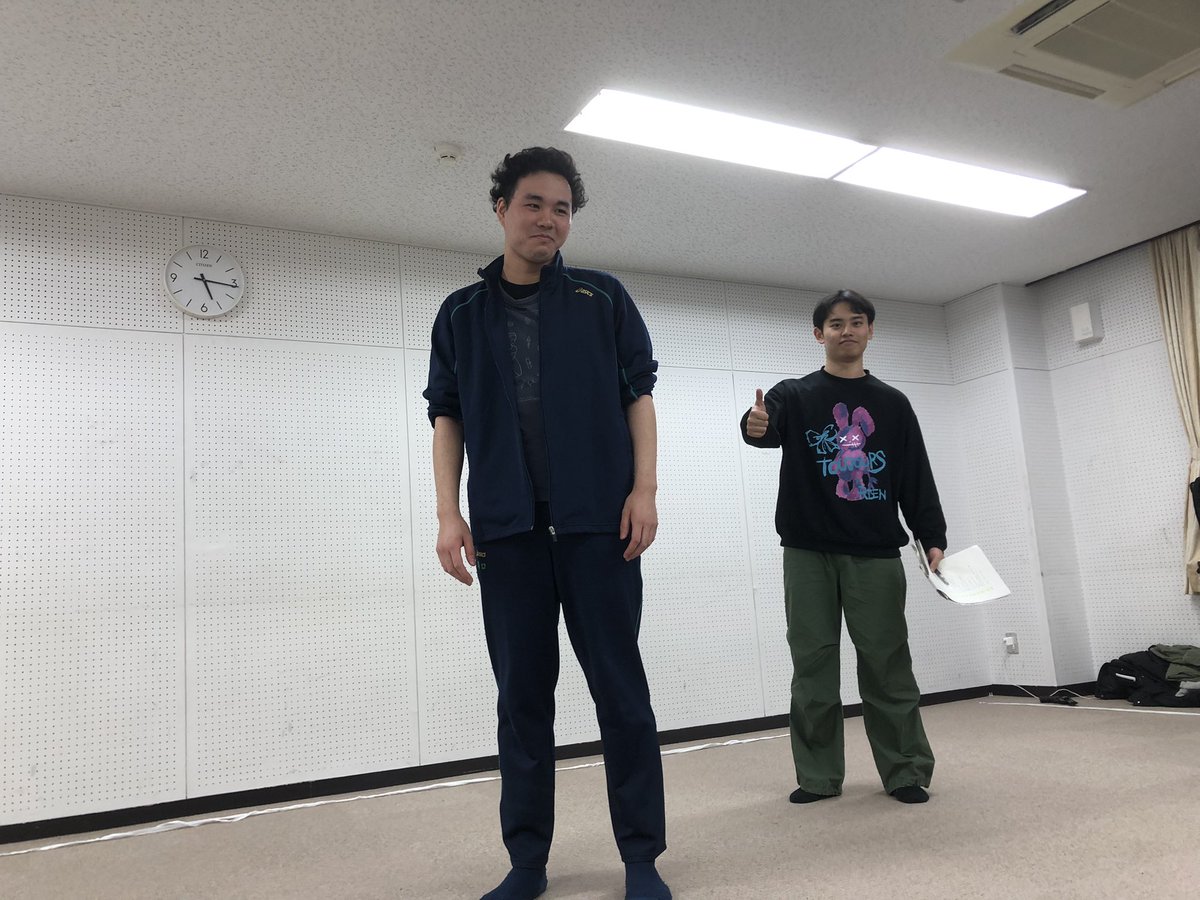 今日も稽古をしています！
最近寒いですね🥶
あたたかくしてお待ちしてます❤️‍🔥

是非！！王子小劇場で会いましょう！！！

『□ﾏ･/于ッ勹！〜進め君らしく〜』
2月20日：19:30-
2月22日：19:30-

予約ページはコチラ↓↓↓
ticket.corich.jp/apply/356698/2/

#東京学生演劇祭  #TSTF2025winter