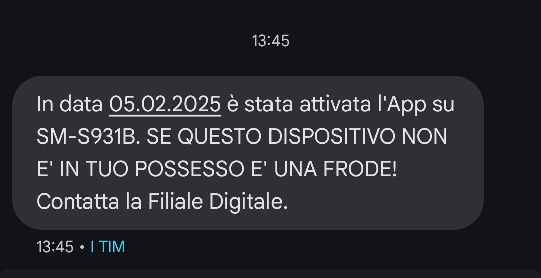 xyzfra's tweet photo. @intesasanpaolo Grazie del prezioso avviso arrivato con soli due giorni di ritardo. Fortunatamente è tutto a posto. https://t.co/lDXdgn6RkX
