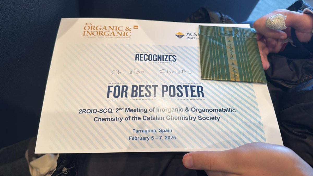 QBIS-CAT Research Group (@qbiscat_udg) on Twitter photo Also <a href="/ChristosChrstu/">Christos Christou</a> presented his work in the poster session of the <a href="/rqio_scq/">rqio_scq</a> meeting, which has been recognized with a best poster award. Congratulations Christos!
<a href="/MiquelCostas/">Miquel Costas</a> <a href="/IQCCUdG/">IQCC UdG</a> <a href="/udgdoctorat/">Escola de Doctorat de la UdG</a> <a href="/UdGRecerca/">UdG Recerca</a> <a href="/scq_iec/">Societat Catalana de QuĆmica</a> Also <a href="/ChristosChrstu/">Christos Christou</a> presented his work in the poster session of the <a href="/rqio_scq/">rqio_scq</a> meeting, which has been recognized with a best poster award. Congratulations Christos!
<a href="/MiquelCostas/">Miquel Costas</a> <a href="/IQCCUdG/">IQCC UdG</a> <a href="/udgdoctorat/">Escola de Doctorat de la UdG</a> <a href="/UdGRecerca/">UdG Recerca</a> <a href="/scq_iec/">Societat Catalana de QuĆmica</a>