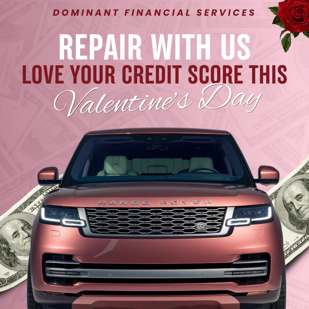 jasceo's tweet photo. Love your credit score this Valentine’s Day! ❤️ Let Dominant Financial Services help you repair and rebuild your credit. Book a free consultation today at https://t.co/nzT5YL1MHw!
#CreditRepair #FinancialFreedom #ValentinesDay #BetterCredit #MoneyMatters #WeFixCredit https://t.co/JpTkKpkS7f