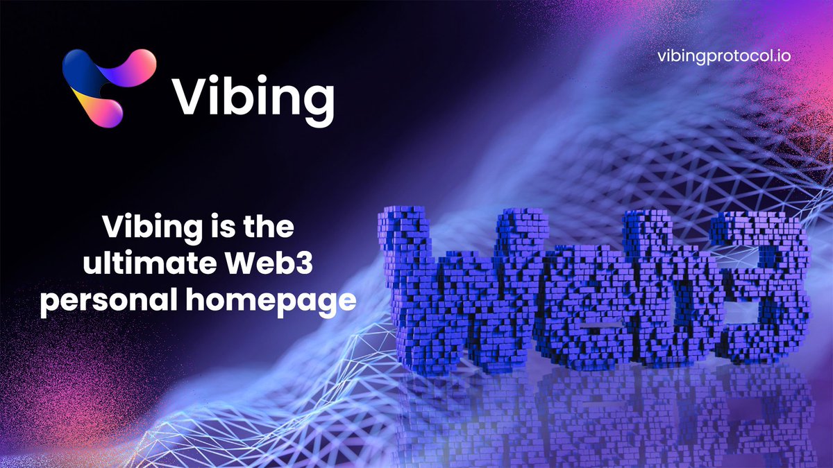 VibingProtocol's tweet photo. 🌍 Beyond social media: #VibingProtocol is the ultimate Web3 personal homepage.
🔐 Customize identities, manage assets, and protect privacy—all on a secure blockchain infrastructure.
$VBG https://t.co/YJJGwRPTEx
