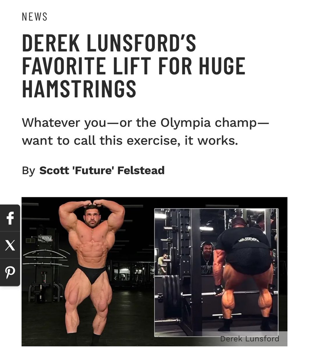 muscle_fitness's tweet photo. DEREK LUNSFORD’S FAVORITE LIFT FOR HUGE HAMSTRINGS
Whatever you—or the Olympia champ—want to call this exercise, it works.
By Scott 'Future' Felstead
Read Article
https://t.co/a4E2AOseVx
#bodybuilder #bodybuilders #bodybuilding #bodybuildingcompetition #bodybuildinghistory #bodybuildingnews #bodybuildingtips