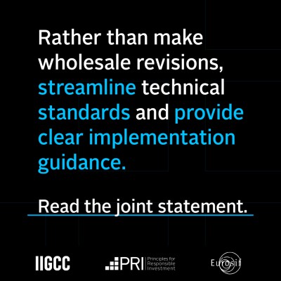 📢 #EUSustainableFinance rules are vital for the EU’s #CleanIndustrialDeal and #competitiveness.

💡Find out more in this #Omnibus statement by investors managing €6.6 trillion, coordinated by Eurosif, <a href="/IIGCCnews/">IIGCC</a>  and PRI: 

unpri.org/eu-policy/inve…