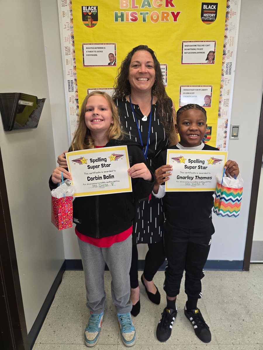 Congratulations to Corbin and Gnarley for winning our school Spelling Bee!