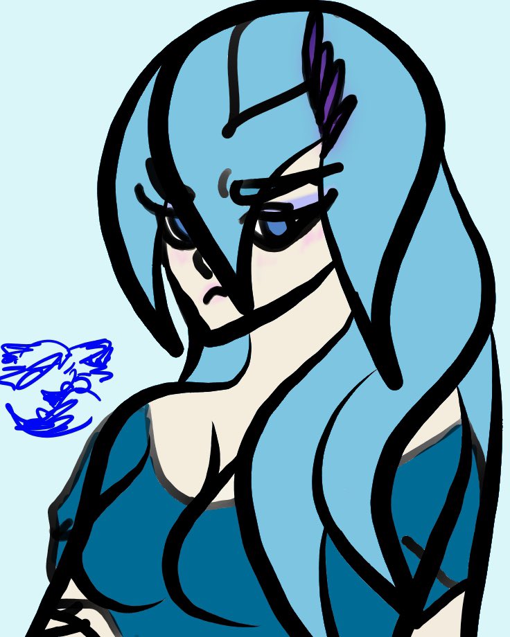JakitaLakita's tweet photo. Iโve been wanting to draw my Ice Queen Livia..
Itโs a doodleโฆ but yeah!
#rp #rpoc #rwbyoc #icequeen #iceoc #artmoots #art #iceoc https://t.co/sQOY5slCwz