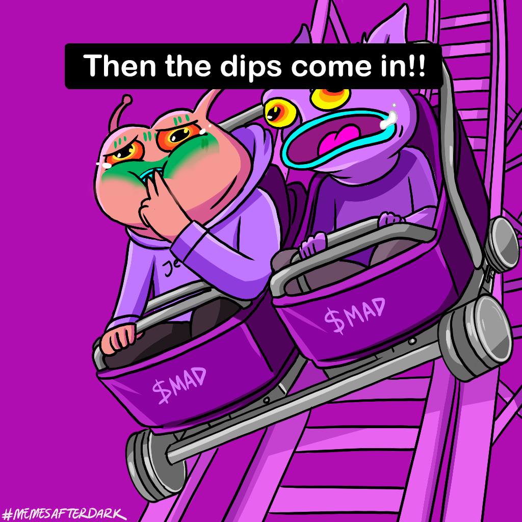 madcoinvip's tweet photo. Being a Degen is a roller coaster 😈

#madcoin #memesafterdark #solana https://t.co/PyRbIPKHgS