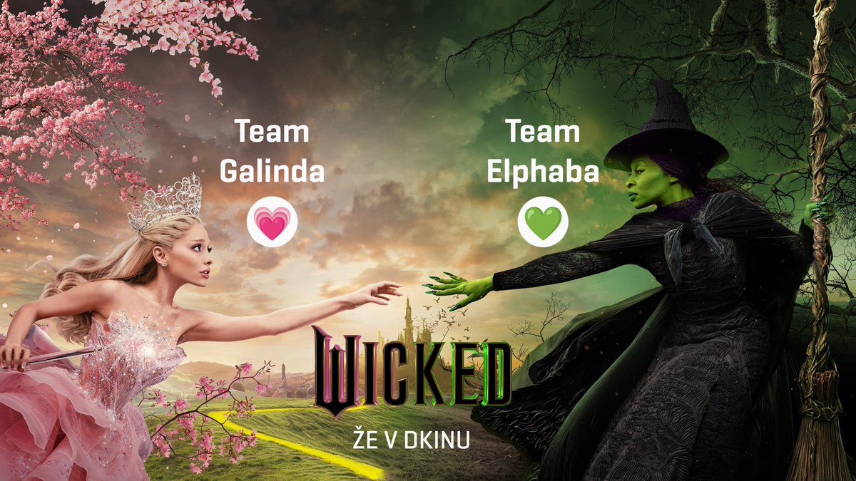 Kateri tim si? 💚 Team Elphaba ali 💖 Team Galinda ali kar oba skupaj? 😍
Priljubljena zgodba o čarobnem prijateljstvu in usodi je tu✨🎭 Film Wicked te čaka v DKinu – pripravi se na nepozabno pustolovščino v svetu Oza 🌪️🎶 ts.si/wicked

#DKino #Wicked