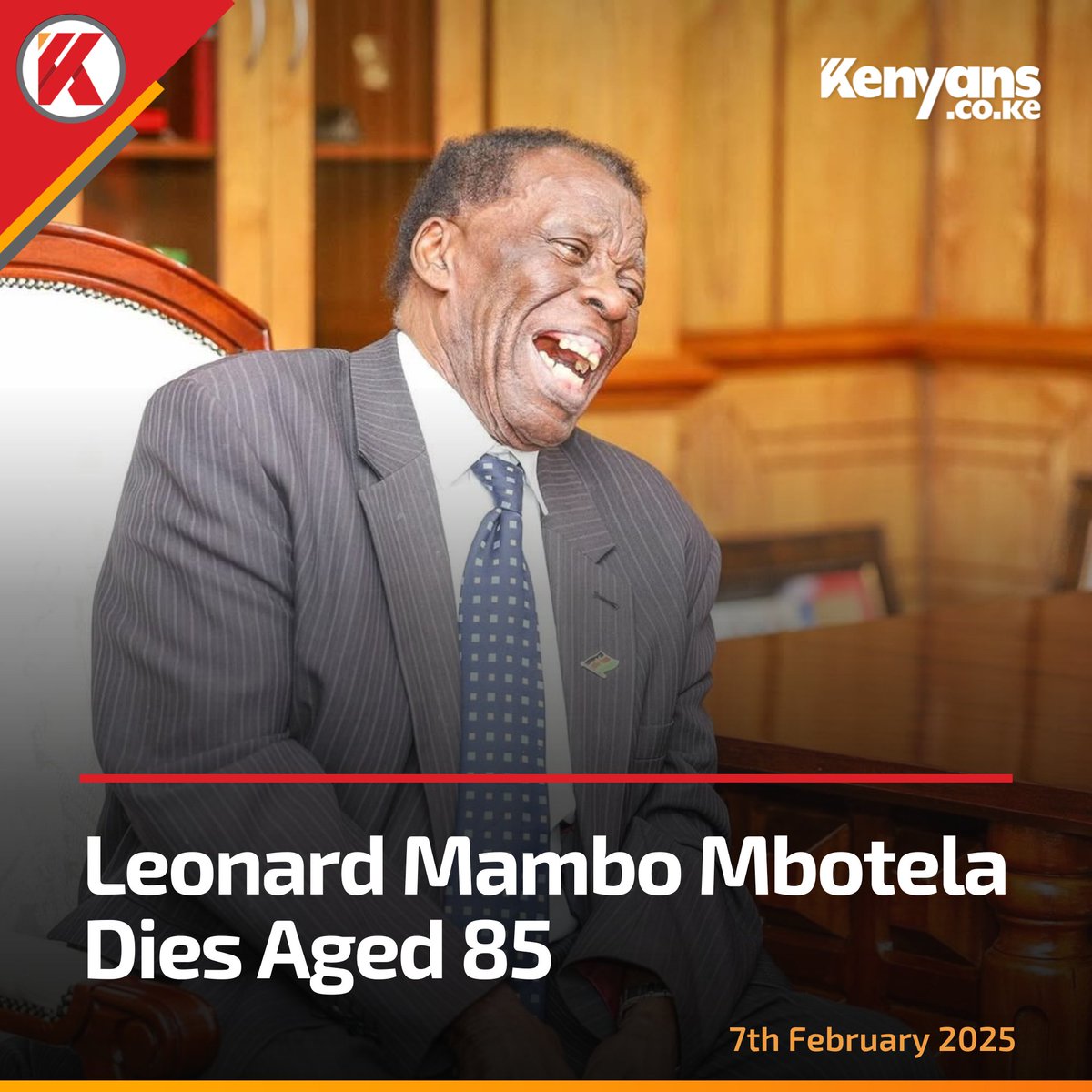 Leonard Mambo Mbotela dies aged 85