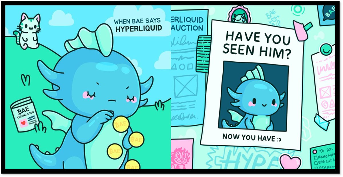 ATM x Hyperliquid BAE FCFS WL4 ↖️

보상 : FCFS WL 4
마감 : 2/7 23:00

1. 트위터 팔로우
<a href="/Bounty_ATM/">𝑨𝑻𝑴 ⚡️🦅</a> 
<a href="/BaeOfHL/">BAE</a> 

2. 리트윗&amp;좋아요

3. 디스코드 입장
discord.gg/n8sMe468fb

4. 구글폼 제출
forms.gle/ra2DLie4KwssNo…

하이퍼리퀴드 생태계에 런칭될 "크립토 아티스트 Aoife O’Dwyer IP에 NFT