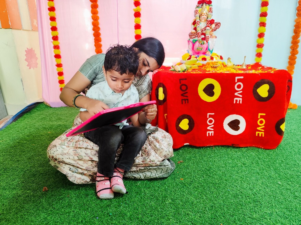 SpringboardInt's tweet photo. Vasantha Panchami Celebrations at Springboard International School, Pragathinagar.

#springboardacademyschool #springboard #preschool #daycare #vasanthapanchami #pragathinagar https://t.co/M32IGjEHqQ