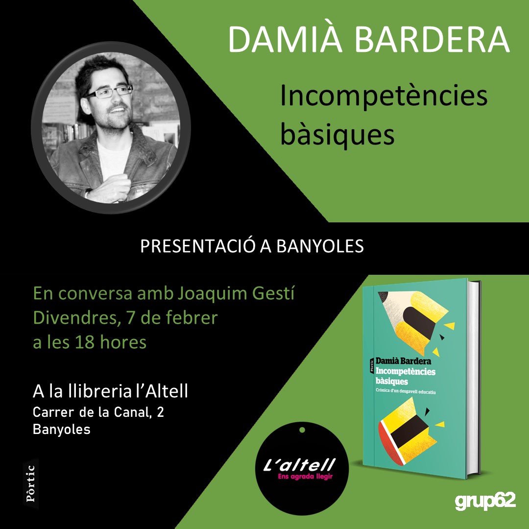 Grup62's tweet photo. 📅📣 Preparats per l’agenda del dia?
📖@RamonPique, #ElContracte, #VilanovaILaGeltrú
📖@BarderaDamia, ‘Incompetències bàsiques’, #Banyoles
📖Joan Manuel Soldevilla, ‘Florence, la indòmita’, #Figueres
📖@martigironell, ‘La muntanya del tresor’, #Llagostera
No hi falteu! https://t.co/7WtBNILx6T