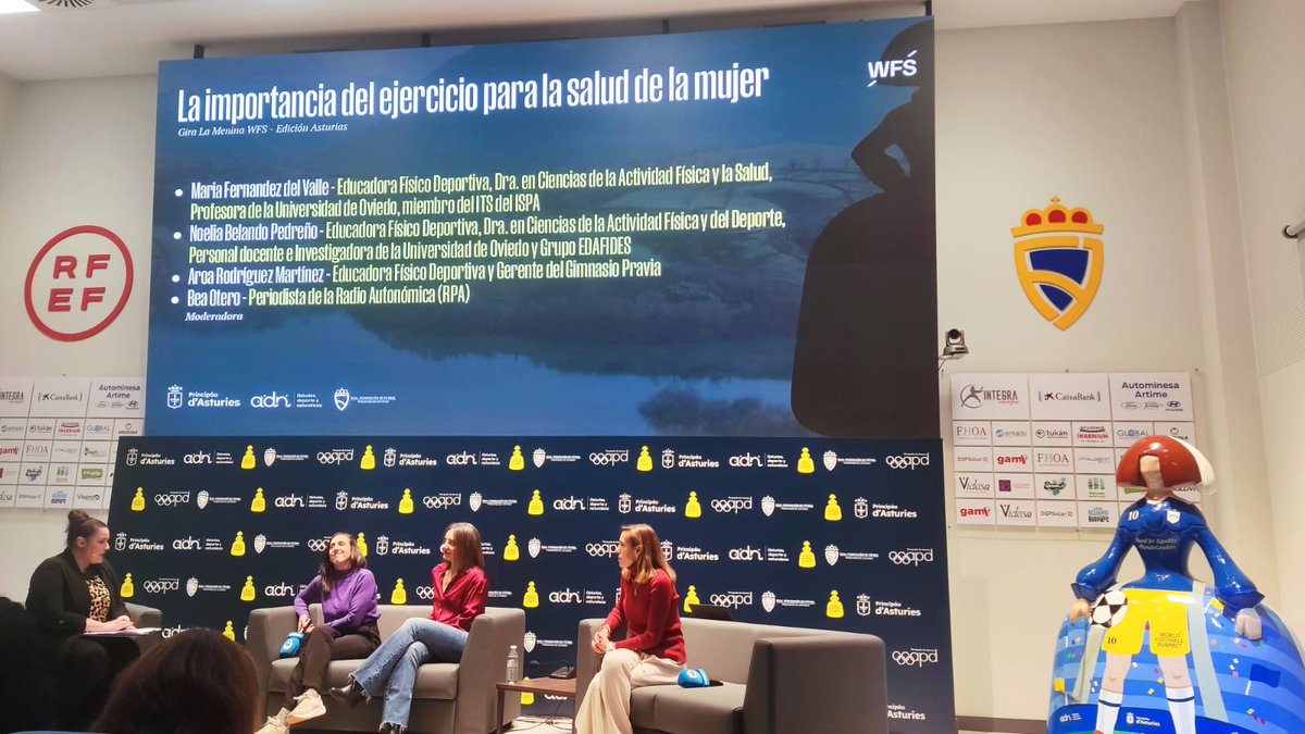 EDAFIDES_Uniovi (@edafides) on Twitter photo 📣 En el acto de lanzamiento de la gira La Menina WFS, <a href="/noeliasport10/">Noelia Belando</a> impartió una ponencia titulada "La importancia del ejercicio para la salud de la mujer" en la <a href="/asturfutbol/">Real Federación de Fútbol Principado de Asturias</a>. 📣 En el acto de lanzamiento de la gira La Menina WFS, <a href="/noeliasport10/">Noelia Belando</a> impartió una ponencia titulada "La importancia del ejercicio para la salud de la mujer" en la <a href="/asturfutbol/">Real Federación de Fútbol Principado de Asturias</a>.