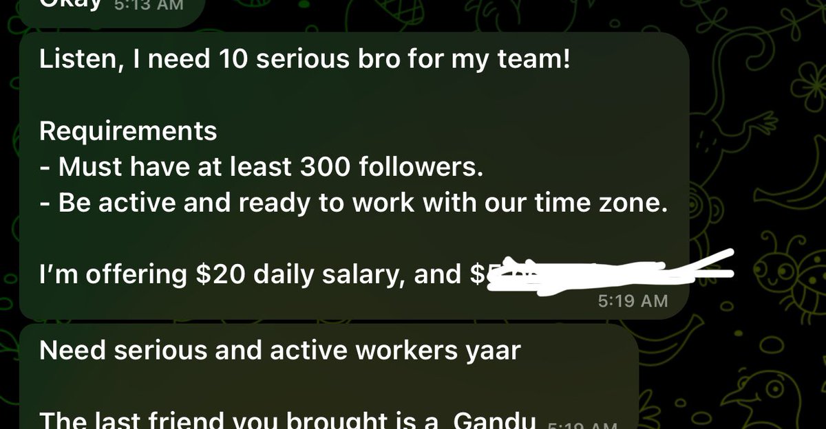 beebrain's tweet photo. 🚨 Hiring Small Active Accounts!

Requirements:

•300+ followers minimum 
•Must be active 
•Ready to work smart 

If $20 a day sounds good to you, drop your Telegram username below. 

Your profile will be checked, and we’ll message you directly!

🚨 Students, beware! If you have exams or tests coming up, skip this or refer a friend. 

This gig might affect your studies!

Let’s grow together! 🌱