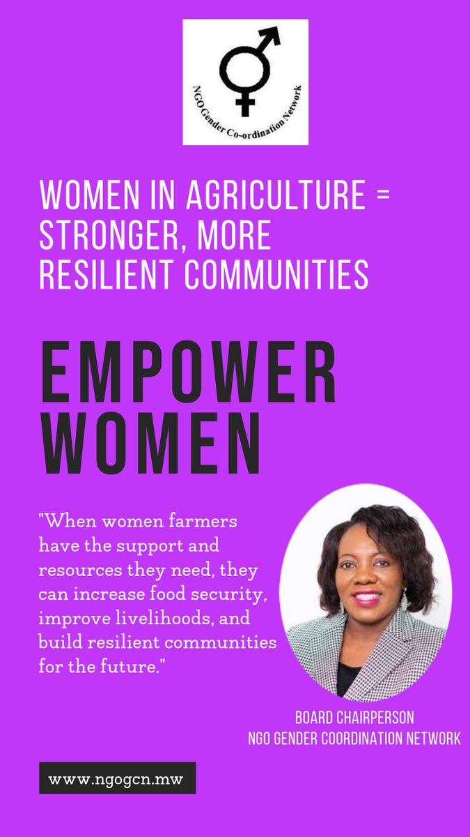 🌾 Women in agriculture = stronger, more resilient communities! 🌾 Empowering women farmers in Malawi means not only growing food but building sustainable futures. Let's invest in them for a prosperous tomorrow! 🌱 #WomenInAgriculture  #StrongerCommunities #GenderEquality