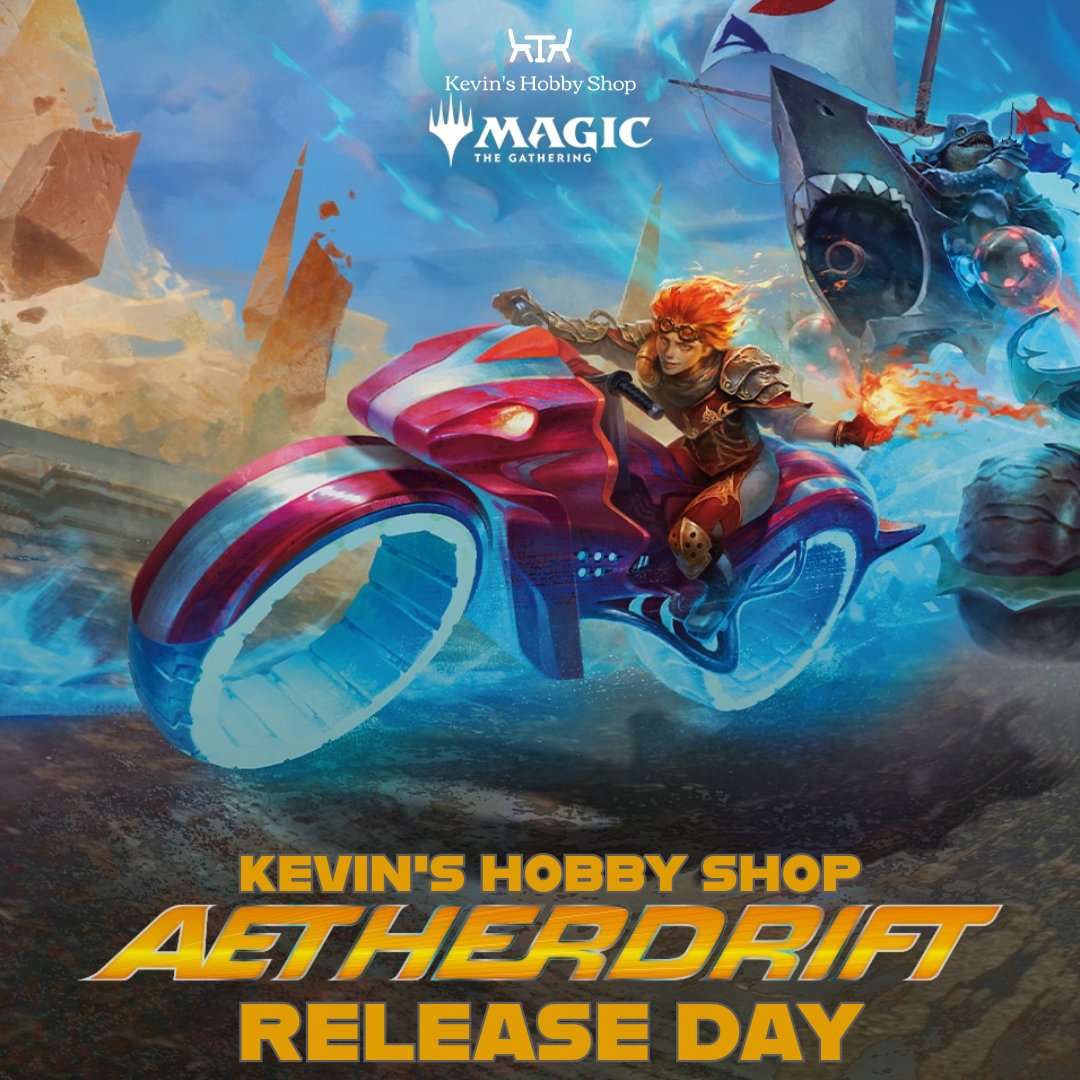 kevinshobbyshop's tweet photo. Magic: The Gathering Aetherdrift - NOW at Kevin's Hobby Shop! Check it out now! 

https://t.co/lUREi12UcT

#Kamppi #Helsinki #Pokemon #Pokemoncards #hobbyshop #videogames #Yuhgio #MagictheGathering #DND #DungeonsandDragons #nerd https://t.co/pq0wivJXFI