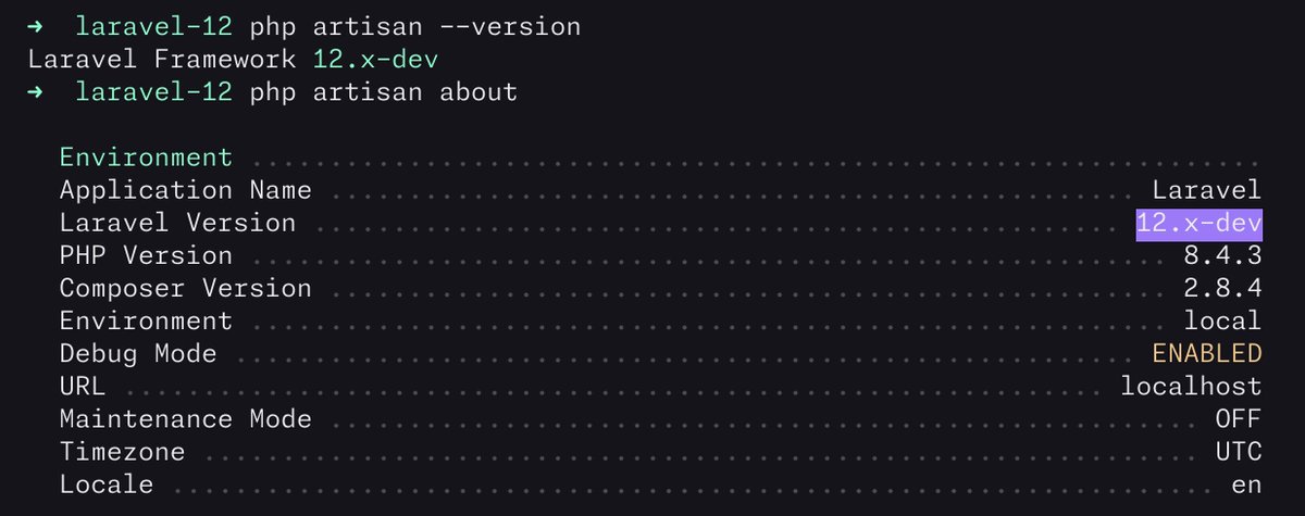 RmeetsH's tweet image. Are you ready for version 12 ? 🎉
#laravel #laravel12