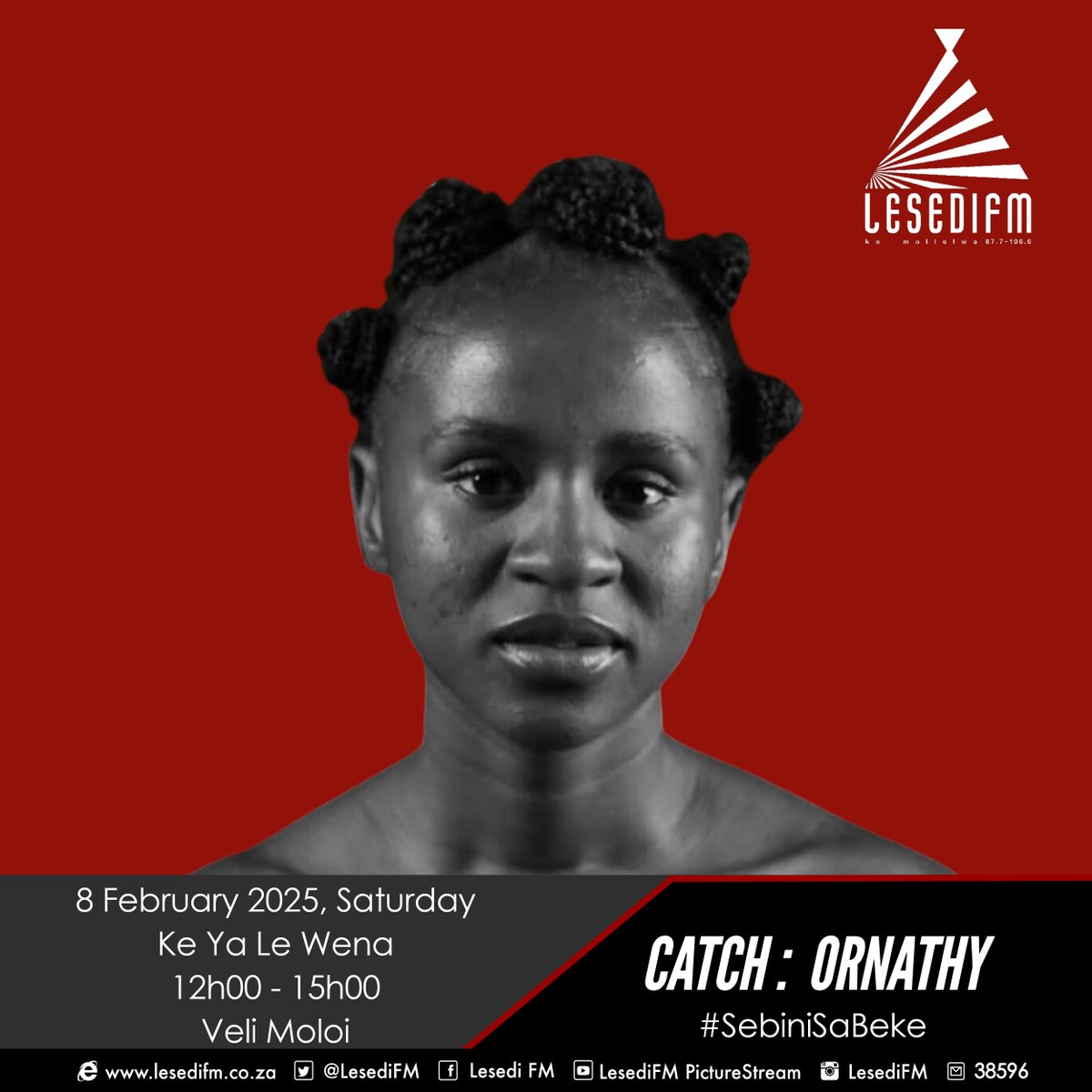 LesediFM's tweet photo. Moqebelo ho #KeYaLeWena Veli Moloi o buisana le #SebiniSaBeke Ornathy...MAMELA RADIO! https://t.co/0TuhB5oweE