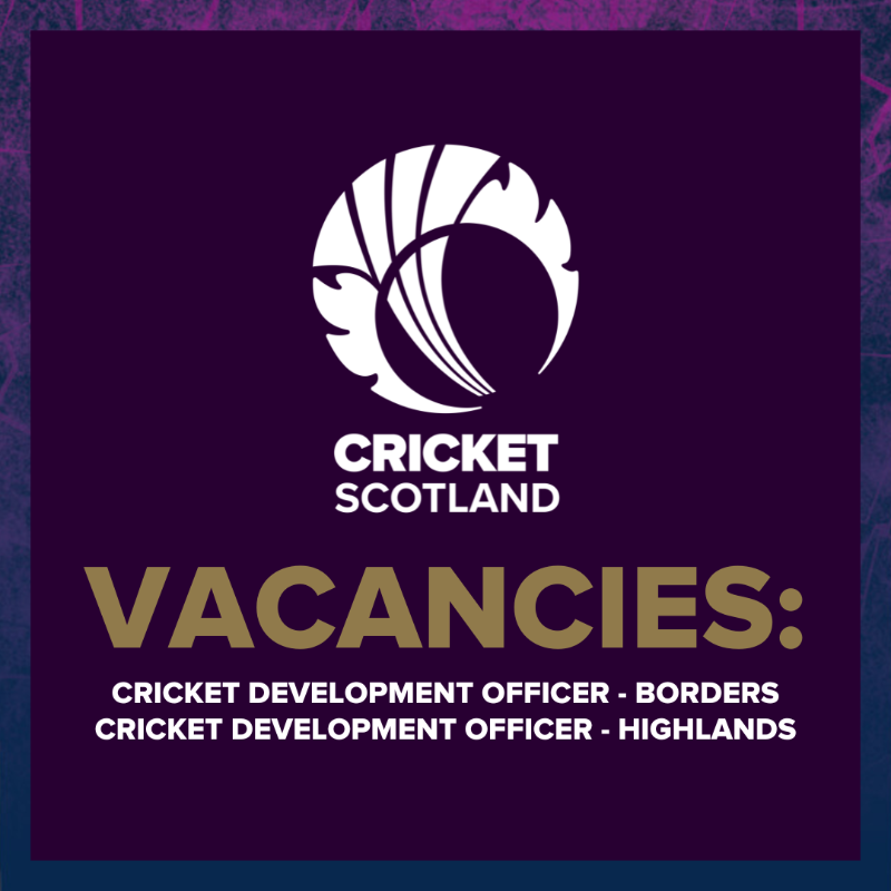CricketScotland's tweet photo. 𝙒𝙊𝙍𝙆 𝙁𝙊𝙍 𝙐𝙎 🏴󠁧󠁢󠁳󠁣󠁴󠁿

We have two exciting opportunities to join the Cricket Scotland team as Cricket Development Officers in the Borders and Highlands 🙌

Full details ⤵️