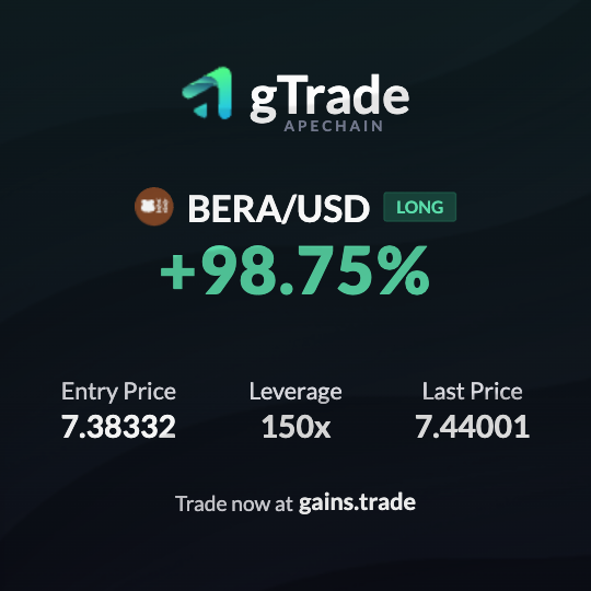 0xCrumbs's tweet image. APEs can BERA too -- BERA long opened with Apecoin on Apechain @apecoin