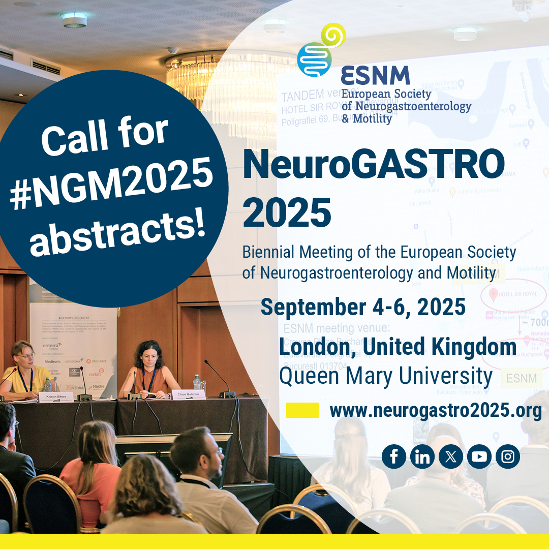 🧠✨Calling all #neurogastro &amp; #motility researchers! Share your groundbreaking work at #NeuroGASTRO2025. Submit your abstract by March 28 via our official event website to be considered for oral presentations and posters. 📜🖌️bit.ly/4jPvA0v #DGBI #gutbrain #TANDEM