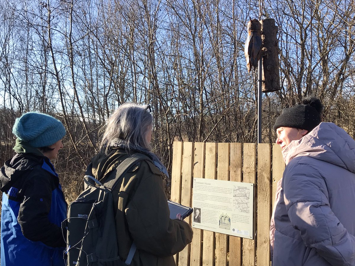 coal_legacies's tweet photo. Aileen and Catherine were out with Ann-Marie, Claire and Josh from the Happy Hub in #Cardowan last week mapping the #Lanarkshire’s Last Pit walk great to see the new interpretation boards and the sculptures
#Coal #MiningLandscapes #MiningHeritage #explore https://t.co/c4BVvLf6U6