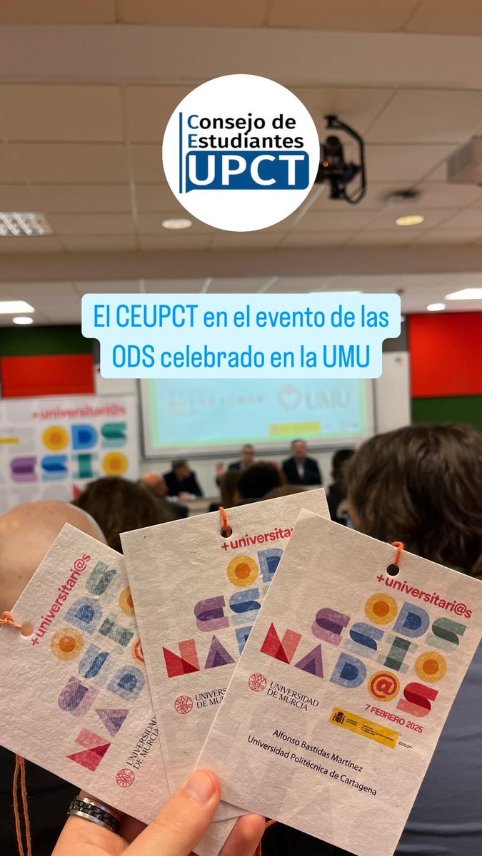 Consejo de Estudiantes UPCT (@ceupct) on Twitter photo 📢 Hoy estamos en #ODSesionados en la <a href="/UMU/">Universidad Murcia</a> , conectando con estudiantes y expertos para impulsar los #ODS. 🌍💡 Desde el <a href="/CEUPCT/">Consejo de Estudiantes UPCT</a>, seguimos trabajando por un futuro sostenible y con más oportunidades para todos. ¡Vamos juntos! #UPCT #Sostenibilidad 📢 Hoy estamos en #ODSesionados en la <a href="/UMU/">Universidad Murcia</a> , conectando con estudiantes y expertos para impulsar los #ODS. 🌍💡 Desde el <a href="/CEUPCT/">Consejo de Estudiantes UPCT</a>, seguimos trabajando por un futuro sostenible y con más oportunidades para todos. ¡Vamos juntos! #UPCT #Sostenibilidad