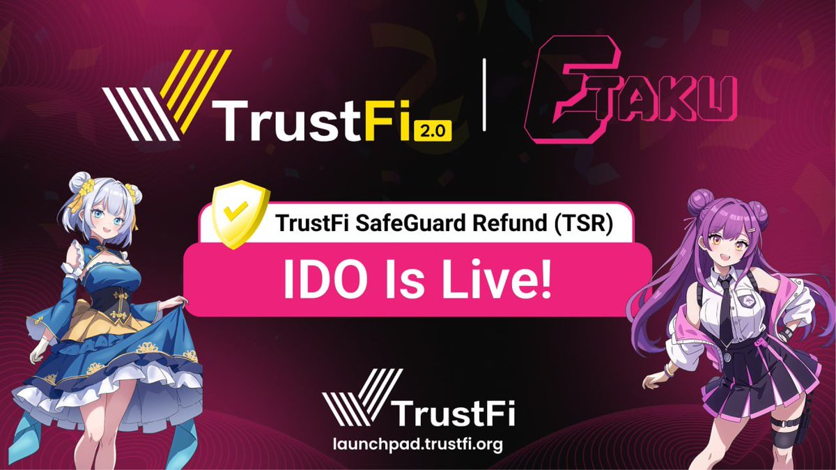trustfiorg's tweet image. 🔈 @EtakuAI IDO is Live! 🔈

💵 Send USDT to  

0xb64B735762Ebf452b185C6D93FAdd9e7a3815A6e

OR

📍 launchpad.trustfi.org/projects/Etaku…

🔥 Given the 24-hour window and the limited $200k allocation for TrustFi, You would not want to waste this opportunity. 🔥

🗓 IDO &amp;amp; Listing Timeline:
🗓…