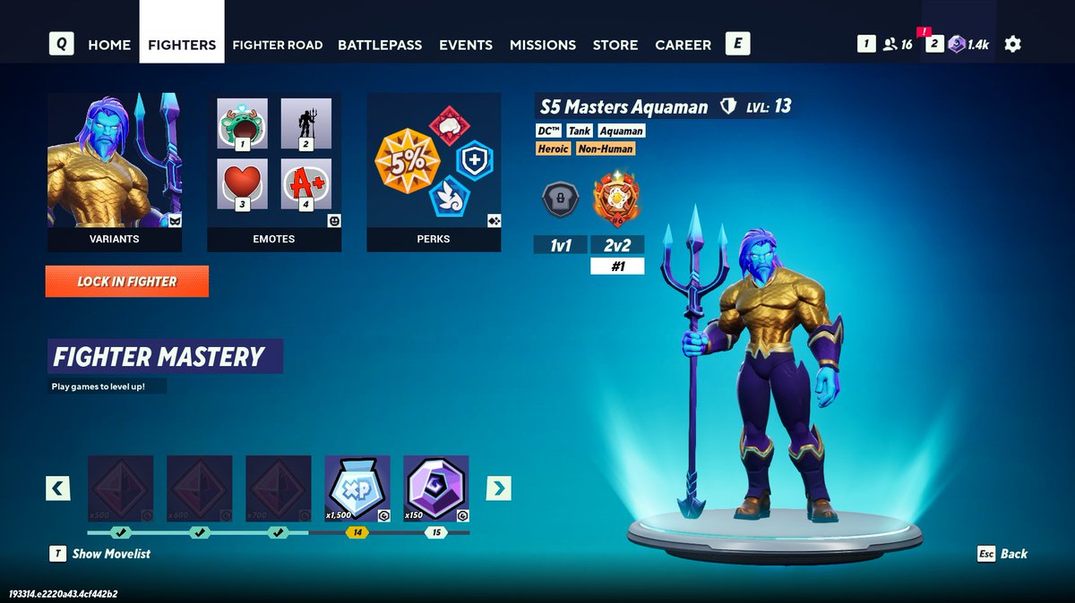 Pandu1c3's tweet image. FIRST AQUAMAN TO HIT MASTERS/GM! #MultiVersus #SaveMultiversus @Player1stGames @AJAX_HQ @multiversus