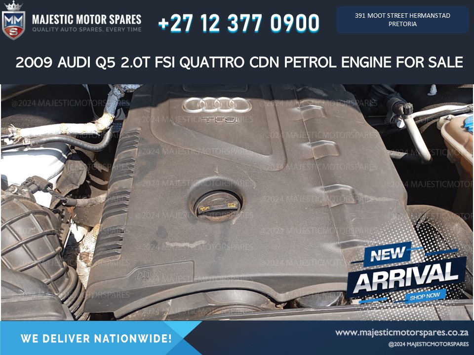 SpareMotor's tweet image. 2009 Audi Q5 2.0T FSI Quattro CDN Petrol Engine for Sale
#AudiQ5 #2009AudiQ5 #AudiEngine #2.0TFSI #QuattroEngine #PetrolEngine #UsedCarParts #EngineForSale #AudiParts #CarRestoration #EngineReplacement #AudiQ5Engine #FSI #CDNEngine