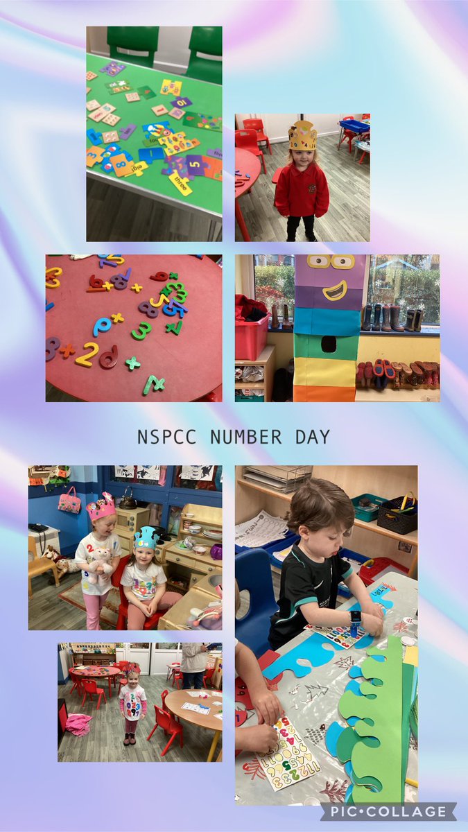 AshKnotty's tweet photo. Nursery are celebrating NSPCC Number Day by dressing up in number themed outfits, making number crowns, playing number games and looking at number books and rhymes. 
#NSPCCnumberday 
#diidymaths
#mathsiseverywhere https://t.co/5rABegAMOl