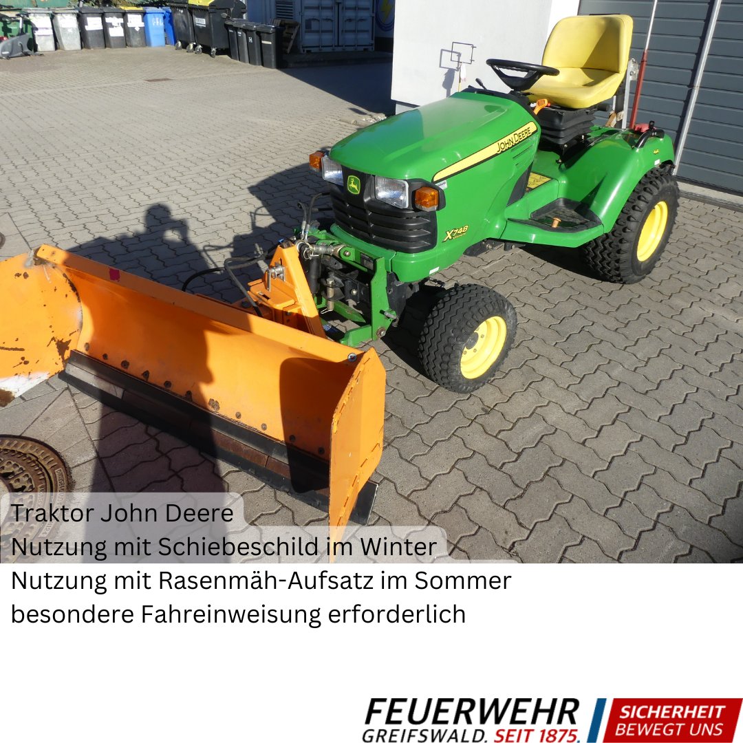 +++ INFORMATION +++
Mit einem besonderen Arbeitsmittel verabschieden wir uns vom Europäischen #Notruftag: unser Rasenmäh- &amp; Schneebeseitigungstraktor. Mit diesem Fahrzeug pflegen wir unsere Grünanlagen &amp; unterstützen bei der Schneebeseitigung auf unserem Gelände.
#Greifswald112