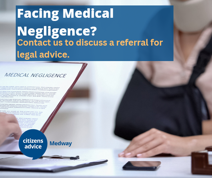 We work in partnership with a legal firm that offers 45 minutes of free legal advice on medical negligence matters. Contact us on 01634 383 760 to find out more.