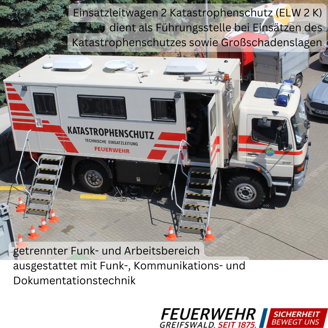 +++ INFORMATION +++
Die Freiwillige Feuerwehr Greifswald bringt sich auch in den Katastrophenschutz ein: so werden Einheiten im CBRN-Gefahrenschutz (C hemisch, B iologisch, R adioaktiv, N uklear) und für die Leitung von Einsätzen gestellt.
#Notruftag
#Greifswald112