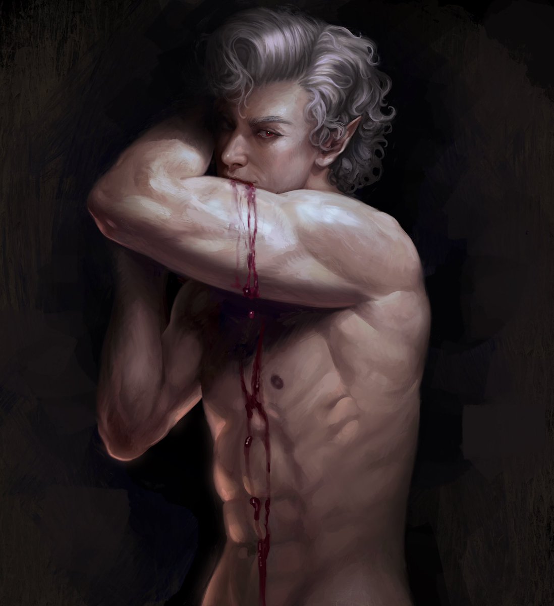 MissHartsArt's tweet photo. Thirst🩸#Astarion https://t.co/3owgriiYgz