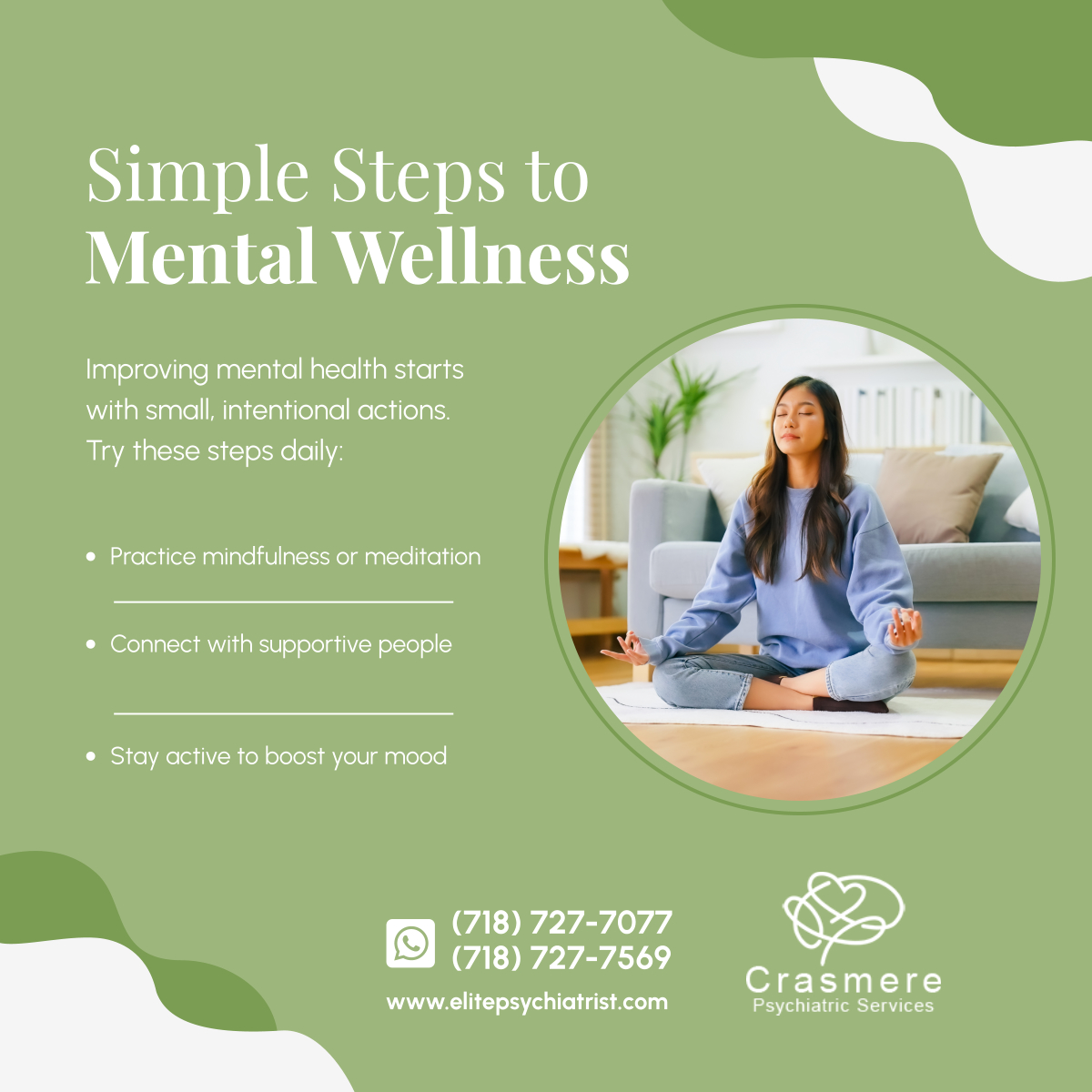 CrasmerePsych's tweet photo. Your mental health deserves attention every day. Build habits like mindfulness, connection, and movement into your routine to strengthen your emotional resilience. Start small, stay consistent, and watch the changes unfold. 

#MentalHealthMatters #WellnessJourney #HealthyHabits https://t.co/qs0NAwQWXH