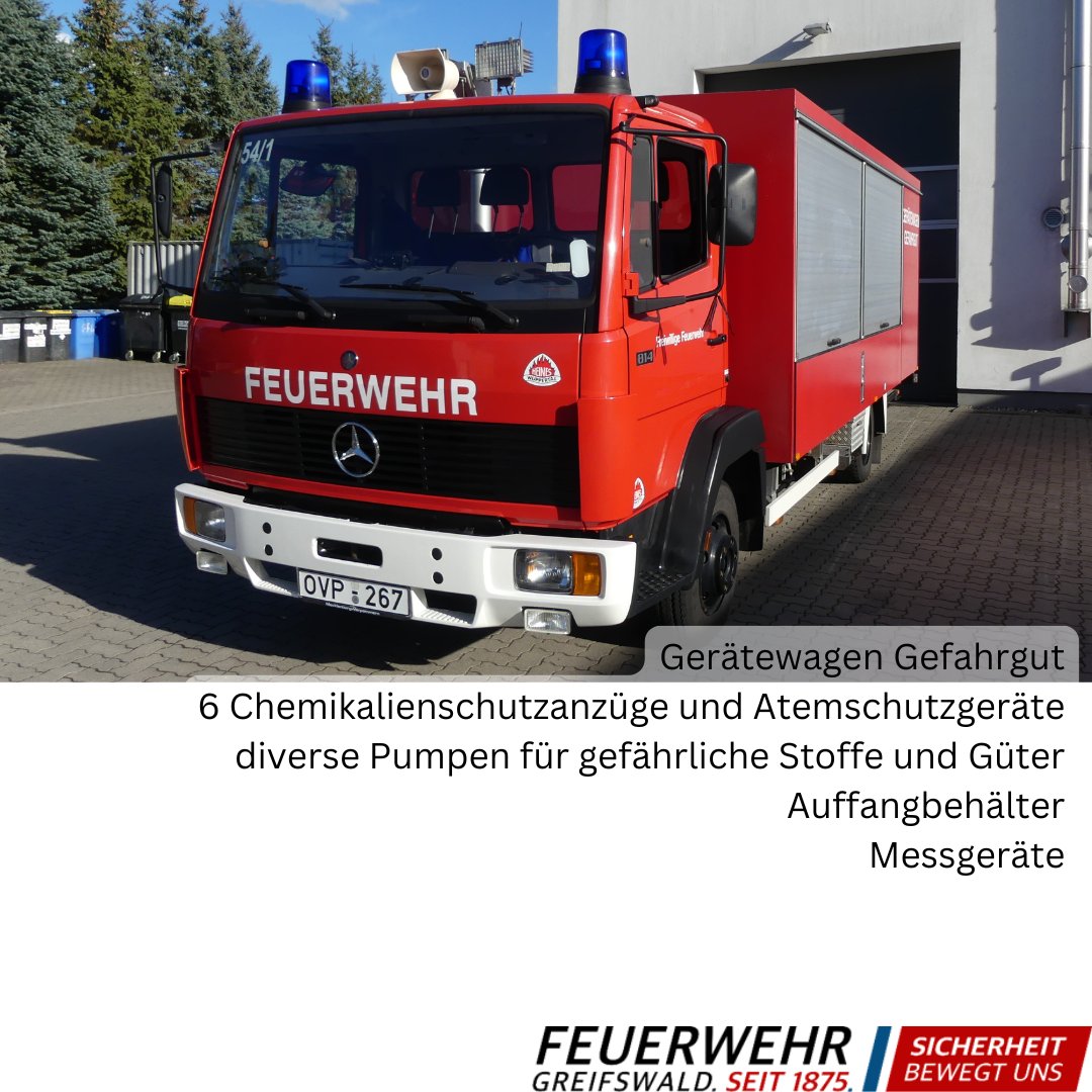 +++ INFORMATION +++
Auch die Berufsfeuerwehr unterstützt im Katastrophenschutz: mit einem Erkundungskraftwagen und dem Gerätewagen Gefahrgut werden Einsatzmittel und Know-How an die Einsatzstelle gebracht.
#Notruftag
#Greifswald112