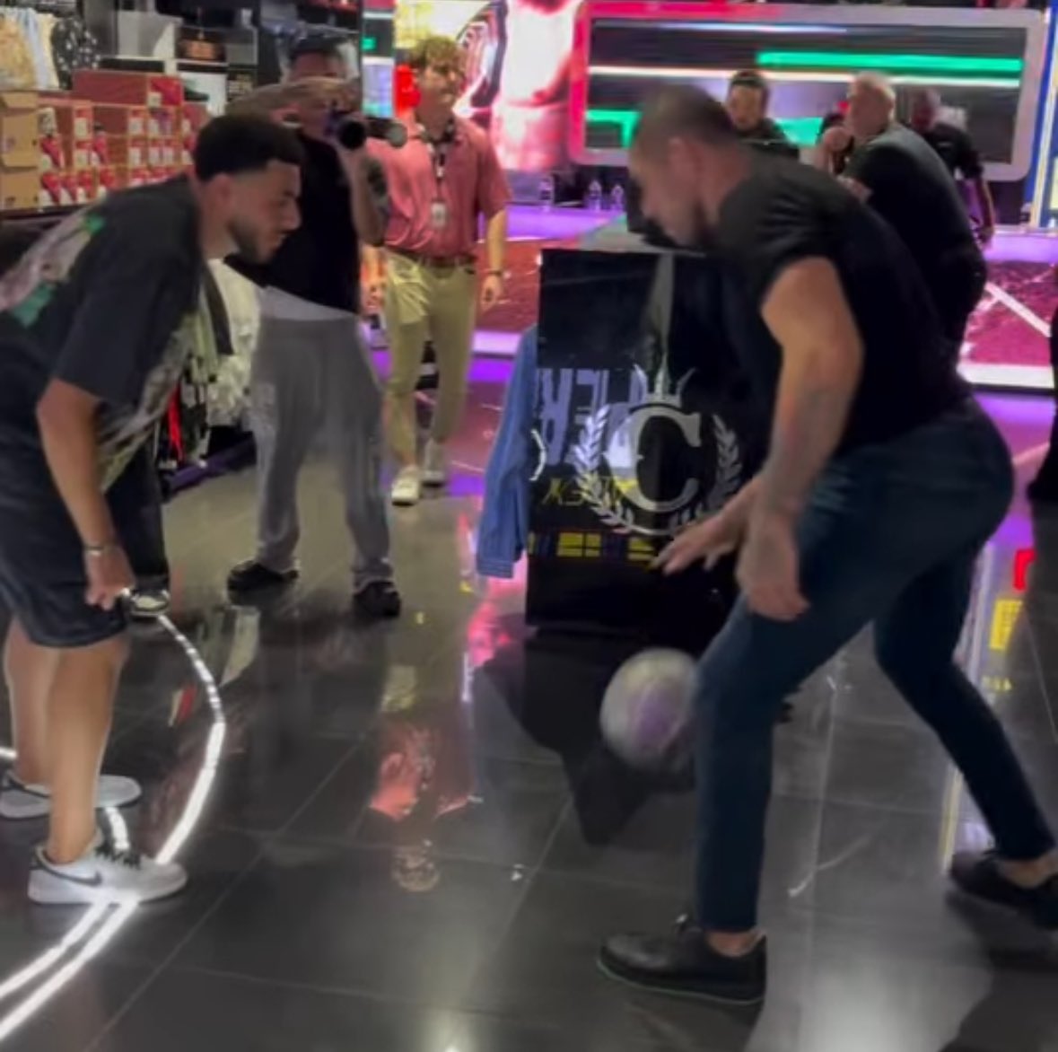 Alex Pereira having fun with some fans at a meet and greet. People’s champ