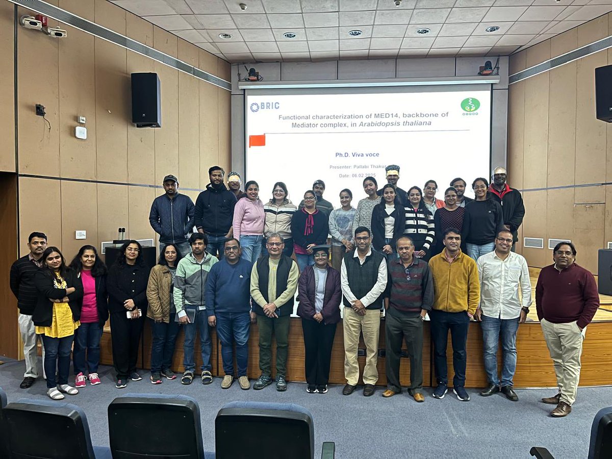 Congratulations to <a href="/ThakurPallabi/">Pallabi Thakur</a> for successfully defending her PhD Thesis. Enjoyed her spirited presentation. Thanks to <a href="/sdatta7925/">souravdatta</a> for conducting the exam. Big thanks to <a href="/AashishPlantBio/">Aashish Ranjan</a> and <a href="/NIPGRsocial/">BRIC-NIPGR</a> for their unconditional and continuous support.