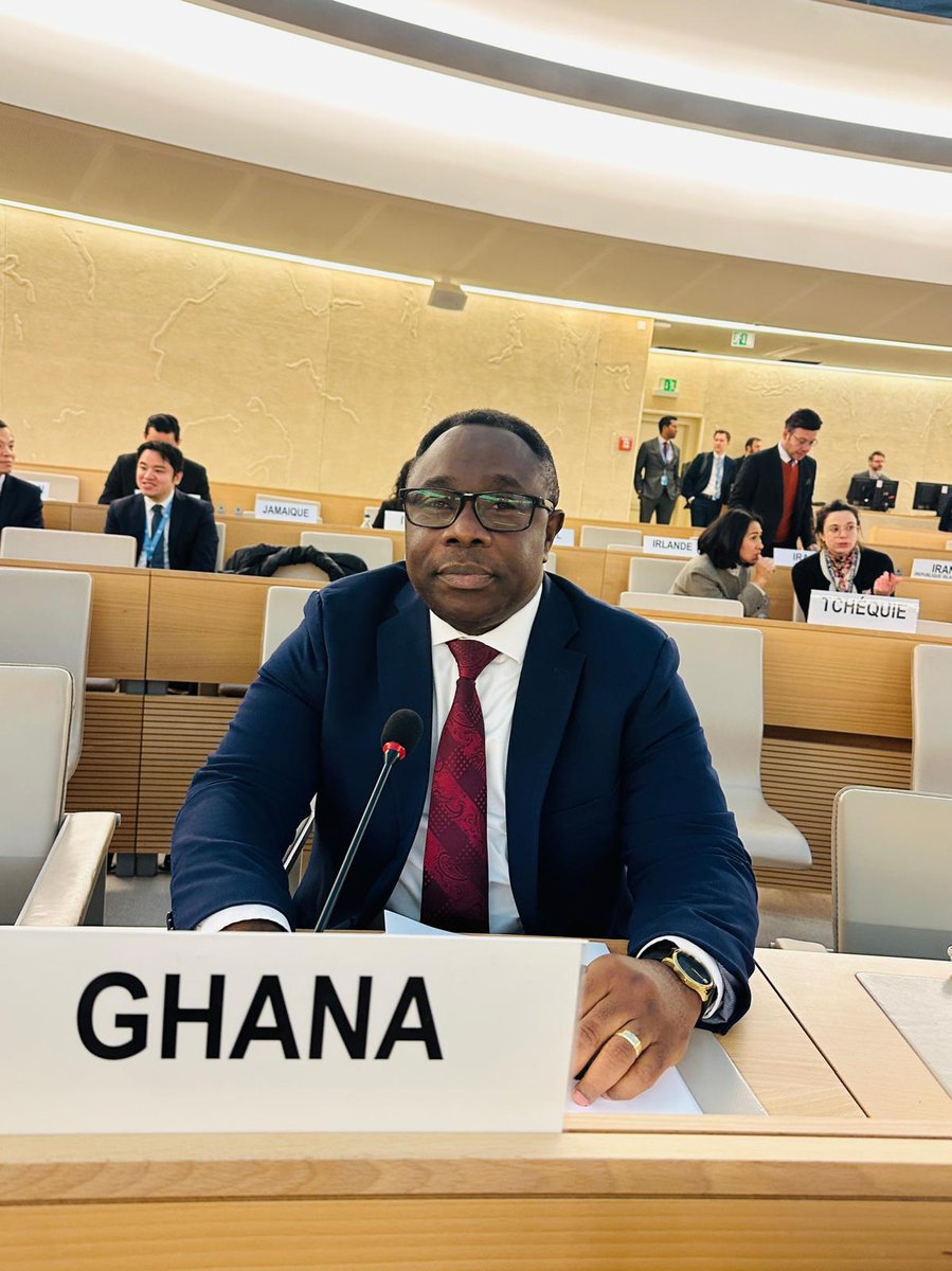 ghanaingeneva's tweet photo. Ghana participates in the special session of the @UN🇺🇳 Human Rights Council on the situation of human rights in the east of the Democratic Republic of the Congo. https://t.co/W4H1CKWV7f