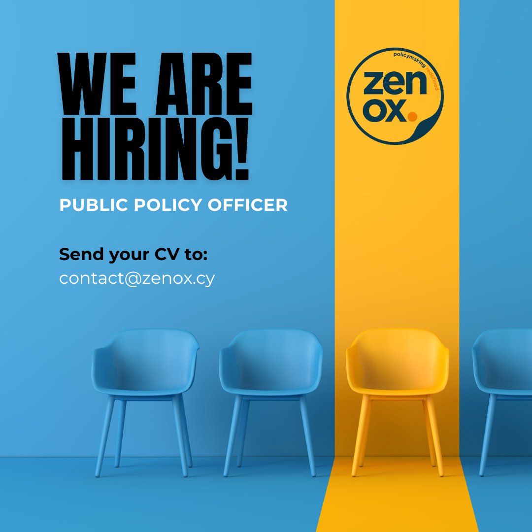 Zenox Public Affairs (@zenoxpa) on Twitter photo 🚀 Exciting Career Opportunity: Public Policy Officer
If you have a background in Political Science, Public Policy, or a related field and a keen interest in policy analysis, we want to hear from you.
📩 Send your CV to: contact@zenox.cy
#Zenox #PublicPolicy #Hiring 🚀 Exciting Career Opportunity: Public Policy Officer
If you have a background in Political Science, Public Policy, or a related field and a keen interest in policy analysis, we want to hear from you.
📩 Send your CV to: contact@zenox.cy
#Zenox #PublicPolicy #Hiring