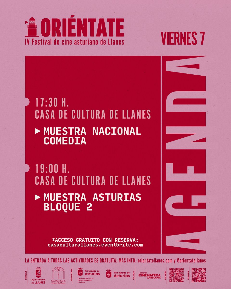 👆🏼Viernes 7 en el festival #Oriéntate2025 
👀 Os dejamos la agenda de hoy ⤴️
🎟️ Acceso libre hasta completar aforo